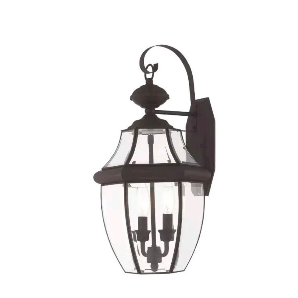 Livex Lighting 2251 -07 Black Monterey 2-Light Outdoor Wall Sconce